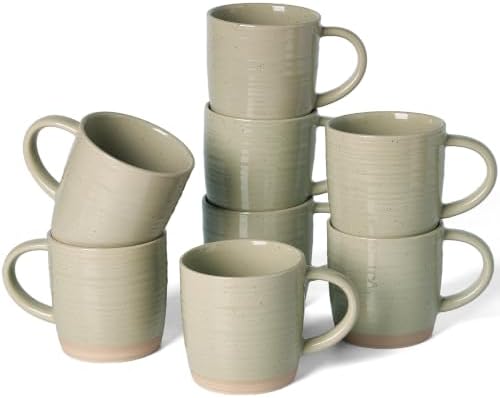 famiware Coffee Mugs Set of 8, 13 oz Mug Set, Ceramic Cup Set with Handle by Famiware