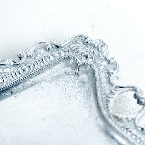 Funly mee 8 x 7 Vintage Sliver Jewelry Tray, Ring Holder - Image 7