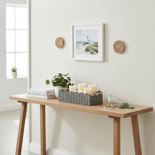 CubesLand Scalloped Toilet Paper Storage Basket W/Handle for Home Decor - Image 6