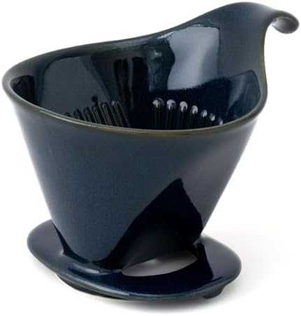 ZERO JAPAN - Bee House Pour Over Coffee Dripper - Ceramic Coffee Maker with Elegant Peek Hole, Drip Cone Brewer Coffee Gifts, Brewing Accessories - Jeans Blue, Standard Size by ZEROJAPAN