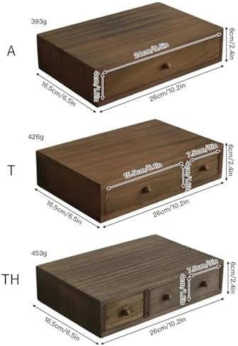 Wooden Desktop Organiser with Multiple Compartments for Offices Home Decoration Storage Box for Stationery Cosmetics Wooden Desktop Planner - Image 3