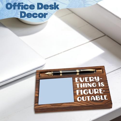 FOUGSTA Funny Office Gifts for Coworker, Gag Office Gifts for Coworker, Funny Desk Decor Gift for Coworker,Wooden Notepad Pen Holder With Funny Quotes,16.5 x 12 x 1.5 cm,XXN11 - Image 4