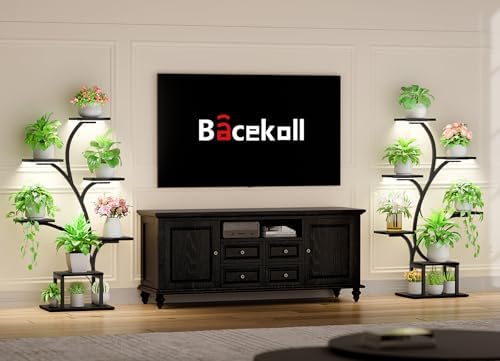 BACEKOLL Plant Stand Indoor with Grow Light, 7 Tier 49" Lighted Plant Shelf - Image 2