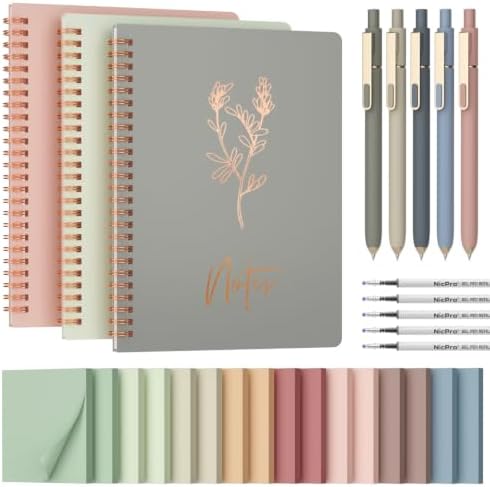 Nicpro 30PCS Cute Spiral Notebook Stationary Set For Women by Nicpro