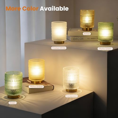 Battery Operated Lamp with Timer, Cordless Table Lamps with LED Warm Bulb - Image 5
