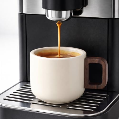 Artizan Handcrafted Ceramic Espresso Cup with Wooden Handle – 150 ml Small Espresso Cup, Elegant Porcelain Cream Coffee Cup – Pack of 1 - Image 3