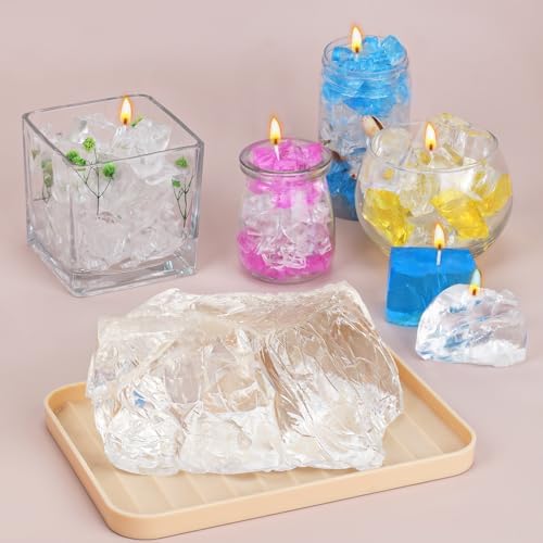 Clear Wax for Candle Making-DIY Aromatherapy Candle Making Gel raw Materials, can add Dried Flowers/Fragrance, smokeless Safe Candle Materials, Birthday Christmas Gift Decoration (Transparently) - Image 4
