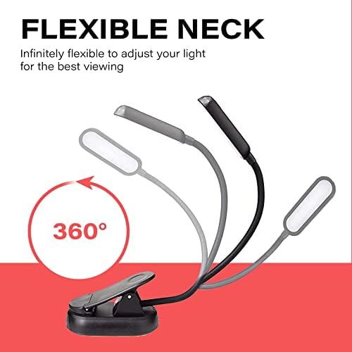 hooga Amber Book Light – Blue Light Blocking Reading Light for Bed, Stepless Dimming, Rechargeable Clip-On Night Light, 1600K Amber & 625nm Red LED for Night Reading - Image 7