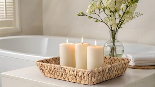 Small Wicker Basket Tray 2 Pack, Small Rattan Basket Set for Gifts,Entryway Console,Tabletop,Office | Woven Wicker Decorative Desk Baskets for Organizing - Image 5
