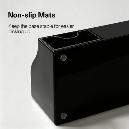 HBlife Acrylic Desk Organizer with Drawer, Pen & Pencil Holder, Multifunctional Desktop Caddy for Office Supply and Organization (Black, 2 Pack) - Image 3