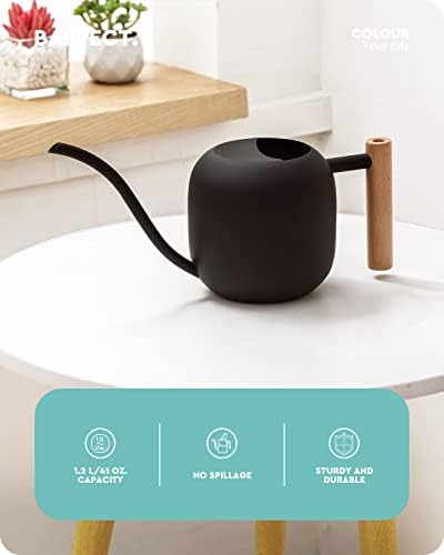 Baffect Watering Can Indoor Plants with Long Spout, 1.2L / 41oz (Black) - Image 2