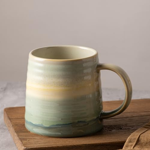 15.5oz Large Heavyweight Ceramic Mug, Reactive (Dusty Green) - Image 4