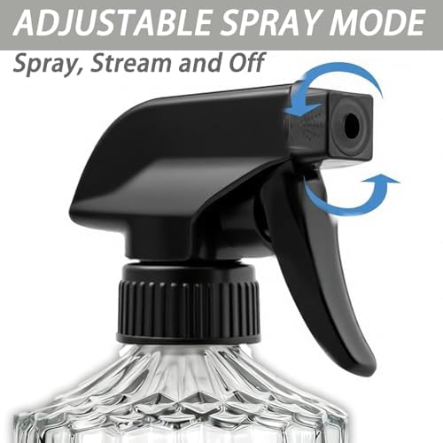 Glass Mister Spray Bottle, 15oz, Clear, Adjustable Nozzle, 2PCS - Image 5