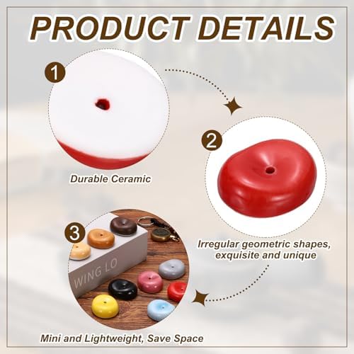 uxcell 2Pcs Ceramic Incense Holder Stick Incense Burner Holder Red - Image 3