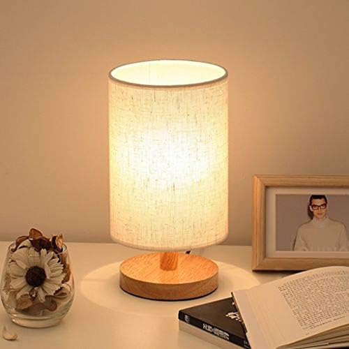 Desk Lamp Wooden Table Lamp 40W Ambient Night Light Minimalist Lamps for Nightstand Modern Aesthetic Bedside Lamps Night Stand Lamp Mood Lighting Home Bedroom Decor Cute Stuff (Beige) - Image 6