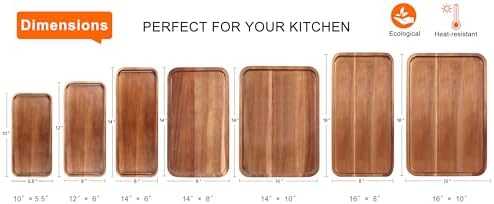 Acacia Wood Serving Tray Decor Small Cheese Charcuterie Boards Wooden Plate - Image 4