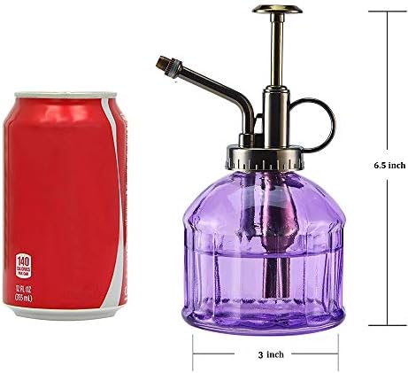 Glass Plant Mister Spray Bottle for Inside Vintage Leak Proof Purple 6.7oz - Image 2