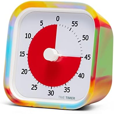 Time Timer MOD Tie Dye ⁠— Special Edition ⁠⁠— Visual Timer for Kids Classroom Learning, Elementary Teachers Desk Clock, Homeschool Study Tool and Office Meetings with Silent Operation (Tie Dye) by TimeTimer