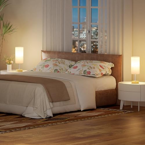 Dicoool Bedside Table Lamp Set of 2-3-Way Dimmable Touch Lamp, USB A+C - Image 4