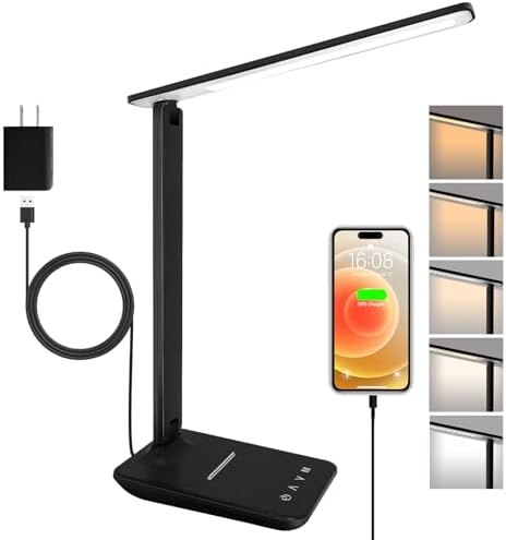 LED Desk Lamp for Office Home, 500LM Bright Touch Control USB Charging Port by Unknown