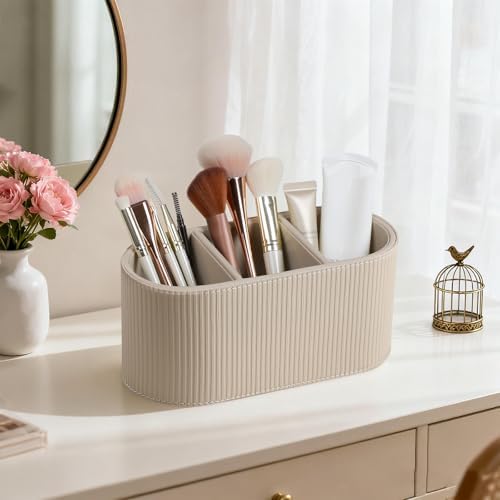 Remote Control Holder Pen Pencil Holder Desk Organizer Caddy(Beige) - Image 6