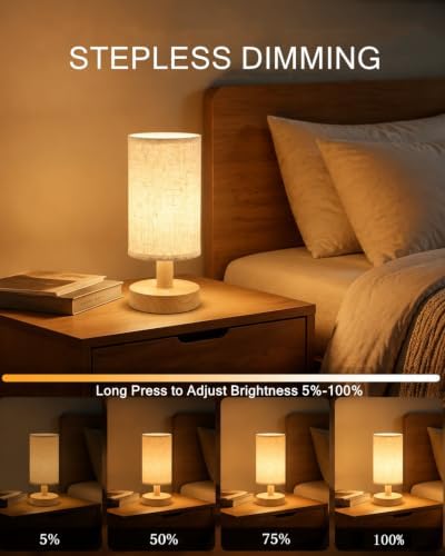 CHLORANTHUS Mini Rechargeable Cordless Table Lamp – 4000mAh Battery Bedside Lamp, Touch Control Dimmable LED Light with 3 Color Modes, Portable Night Light for Decor for Bedroom & Living Room - Image 6