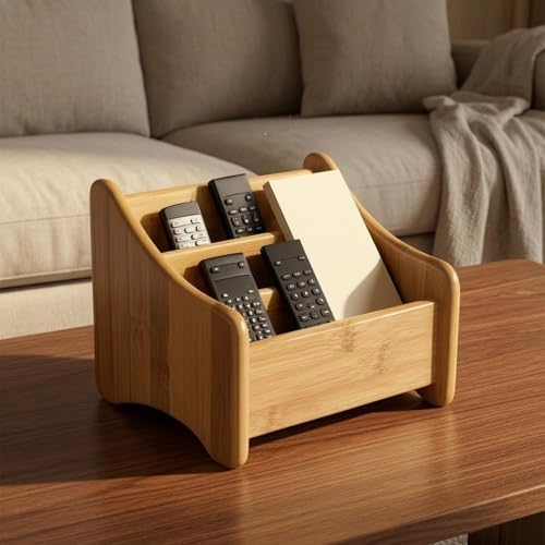 Milageto Desktop Organizer Storage Box Holder Tray Bamboo Material With Compact Size And Easy Placement For Counter And Shelf Use Suitable for office desk home workspace study area dorm room - Image 2
