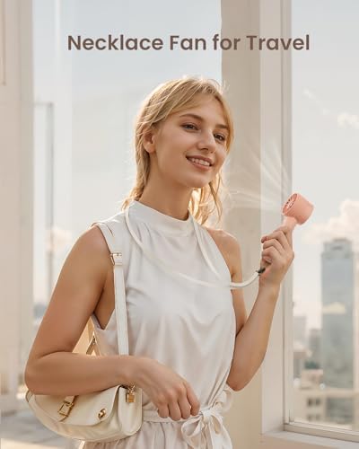 Portable Mini Handheld Turbo Fan, 4 Speed High Velocity Personal [Max 16H Cooling Time], Rechargeable Purse Travel Essentials for Vacation/Beach/Trip - Pink - Image 6