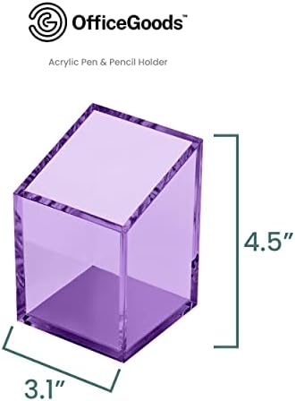 OfficeGoods Acrylic Pen and Pencil Holder, Purple - Image 2