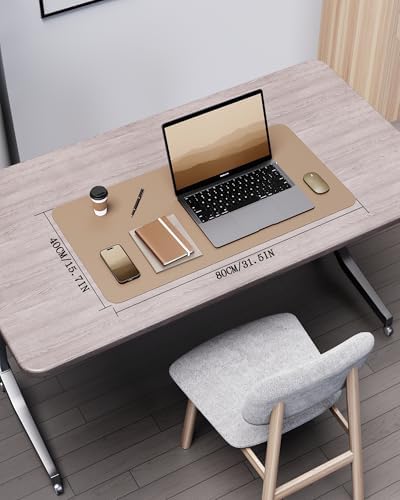 YSAGi Double-Sided Cork PU Leather Waterproof Desk Pad Protector for Office - Image 2