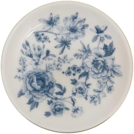 Sweet Water Decor Blue Delft Jewelry Dish Tray - Ceramic Ring Dish for Bridal Shower, Wedding, and Home Decor - Elegant Jewelry Holder & Organizer for Women by SweetWaterDecor