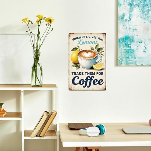 Lemon Coffee Metal Tin,When Life Gives You Lemons Sign - Image 6