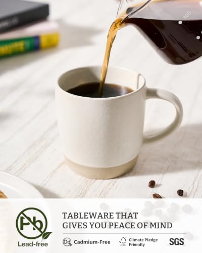 famiware Coffee Mugs Set of 8, Milkyway 13 oz Ceramic Cup Set with Handle - Image 4