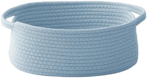 JMvicyroam Small Woven Basket, Empty Gift Basket, Blue/1 Pack by JMvicyroam