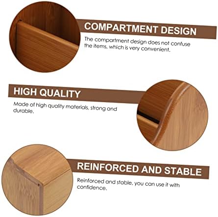 Bamboo Storage Box Organizer Box for Home Office Pen Oraganizer Dividers Organizer Compartment Smooth Edge Design - Image 6