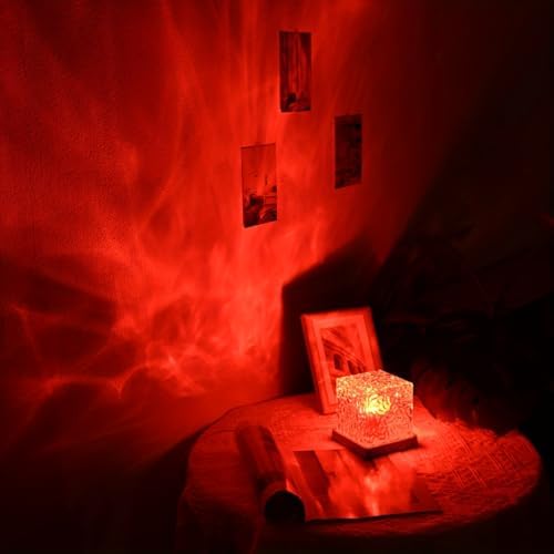 2 Pack Northern Lights Ocean Wave Projector Light, Galaxy Light Projector, 16 Colors Gradual Rotating Flame Water Ripple Ambient Night Light Non-Wood for Bedroom, Room Decor, Kids Room ((Plug-in)) - Image 3