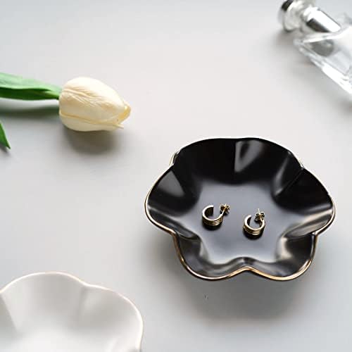 HANKOR Jewelry Dish Tray, Ceramic, 4.7 inch, Black - Image 2
