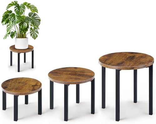 Amaoot 3-Pack Plant Stands Indoor,Large Plant Stool Flower Display Shelf by Amoot
