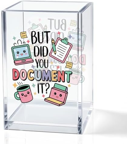But Did You Document It Acrylic Cosmetic Pencil Holder Cup for Women by QYUVK