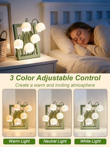 Flower Lamp for Home,5 Lily of The Valley Vintage Table Lamps - Image 2