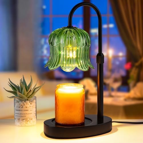 Candle Warmer Lamp with Timer - Electric Candles Wax Warmers Glass Lamps by Skjrvrh
