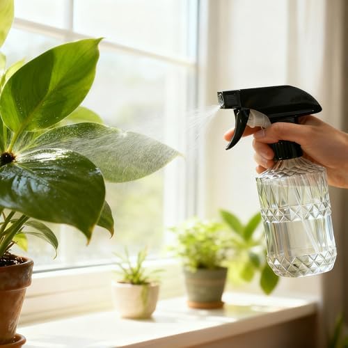 Glass Mister Spray Bottle, 15oz, Clear, Adjustable Nozzle, 2PCS - Image 6