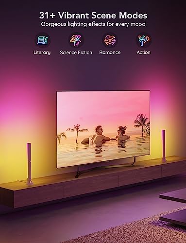Govee RGBIC Light Bars, 15 Inches WiFi TV Lights for 45-70 inch TVs, White - Image 5