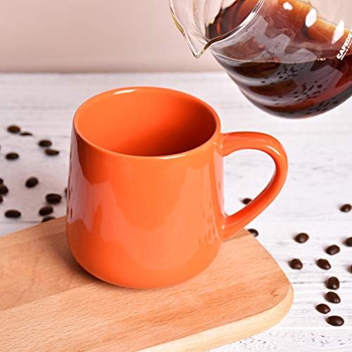 Bosmarlin Glossy Ceramic Coffee Mug, Tea Cup for Office and Home, 18 oz, Suitable forDishwasher and Microwave(Orange, 1) - Image 4