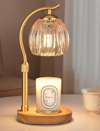Hong-in Candle Warmer Lamp - with Timer & Dimmer, Modern Home Decor House Warming Gifts, Cozy Birthday Gift for Women Mom (Amber) by Hong-in