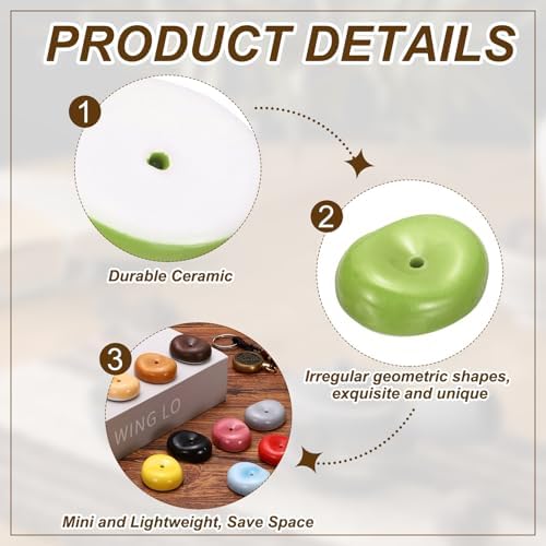 uxcell 2Pcs Ceramic Incense Holder Stick Incense Burner Holder Green - Image 3
