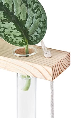 Mkono Plant Propagation Station, 3 Tier Beige Wall Hanging Vase Test Tubes - Image 5