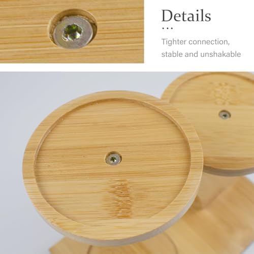 XXXFLOWER Bamboo Plant Stand ,3 Tiers Indoor Succulent Windowsill Shelf - Small Tabletop Plant Holder for Home, Office, Living Room, Bedroom Decoration 1pc - Image 6