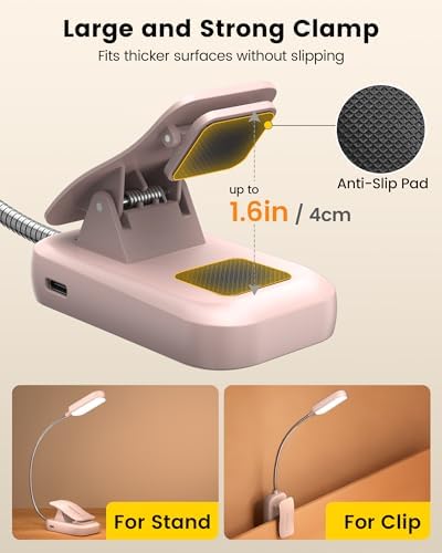 Glocusent 20 LED Reading Lights for Books in Bed, Eye Caring Reading Light - Image 6