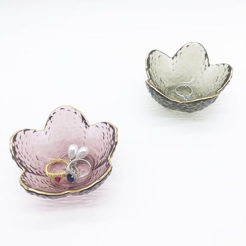Small Ring Dish Jewelry Tray, Glass Jewelry Dish Trinket Bowl, Crystal Ring Holder Dish Jewelry Plate, Nightstand Decor Jewelry Holder Dish, Engagement Jewelry Bowl Dish for Rings, Earrings - Image 7